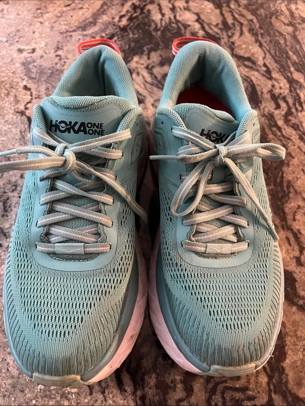 Hoka One One Women's Light Teal Athletic Running Shoes
